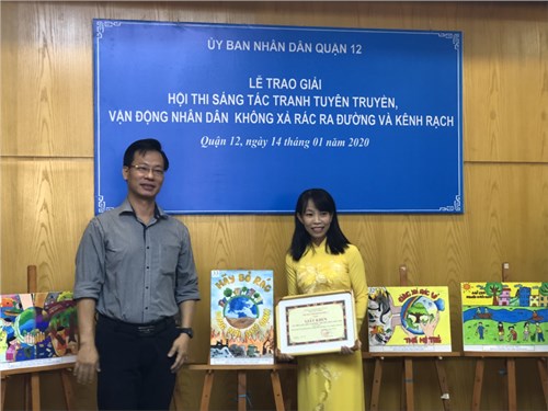     CÁC TÁC PHẨM ĐẠT GIẢI HỘI THI SÁNG TÁC TRANH
 “Tuyên truyền, vận động Nhân dân không xả rác ra đường và kênh rạch” 
